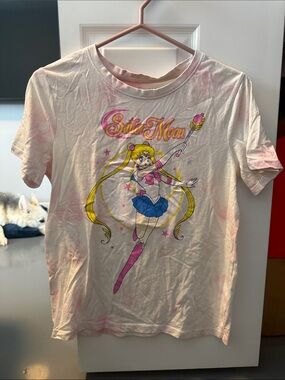 Sailor Moon Graphic Pink Short Sleeve Tee